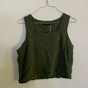 Linen Green top